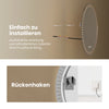 Runder LED-Badspiegel mit Touch-Steuerung, Antibeschlag & dimmbarem Licht