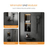 Thermostat‑Duschsystem mit Split‑Design & 3‑Strahl‑Handbrause – matt Anthrazit