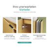 Badezimmerschrank mit Waschbecken und stoßgeschützter Tür