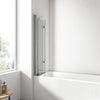 EMKE Duschwand für Badewannen (mit Schwenkfunktion, Maße: 100-120 cm x 140 cm)