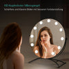 EMKE Runder Hollywood Kosmetikspiegel „CM11“  mit Beleuchtung, 3 Lichtfarben, 7-fache Vergrößerung