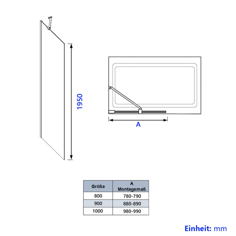 Walk-In-Duschen Walenco WSF - 100 x 195 cm - Bild 20