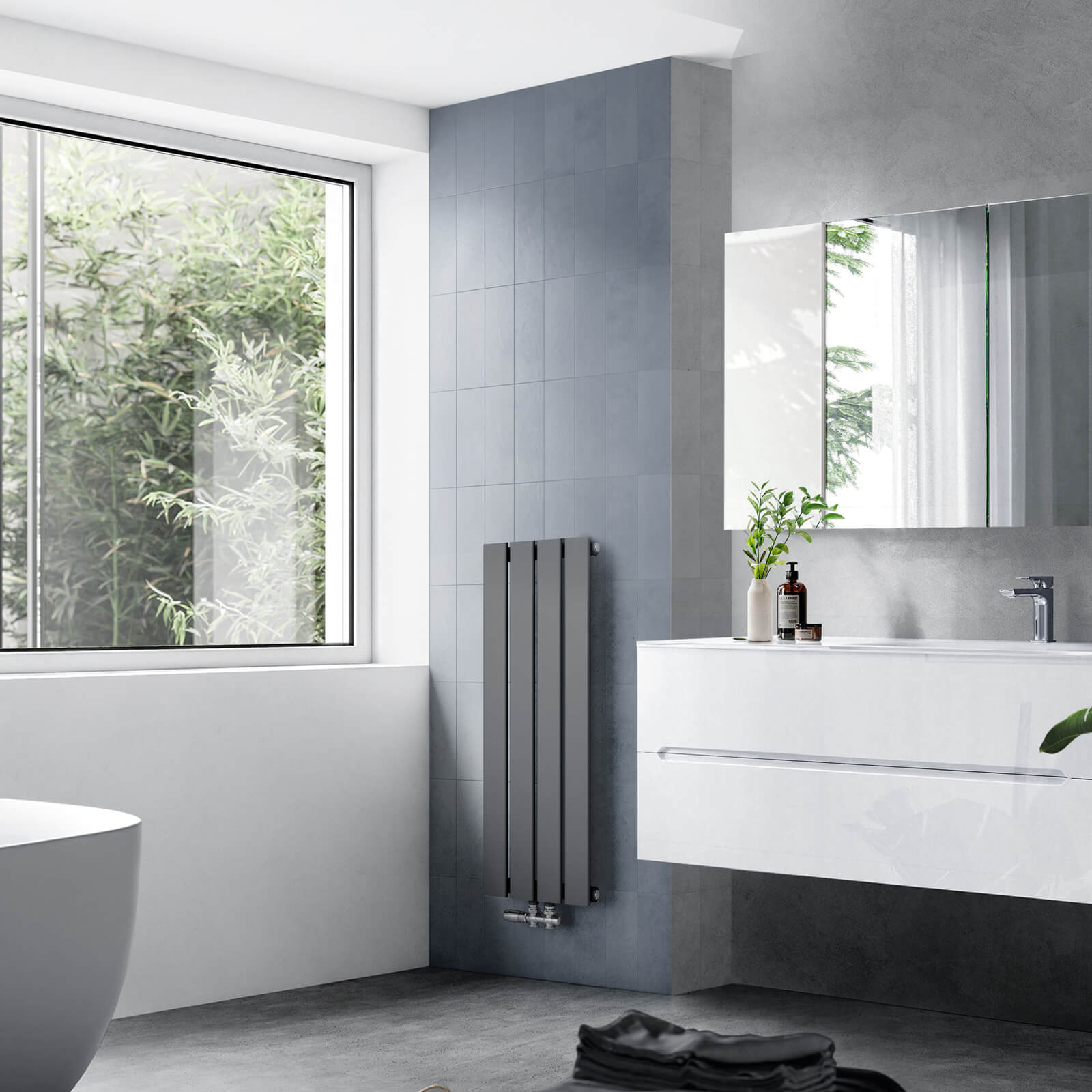 Vertikaler Design-Heizkörper mit effizienter Wärmeleistung