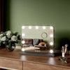 EMKE Hollywood Kosmetikspiegel „CM10“ mit Beleuchtung, 3 Lichtfarben, 7-fache Vergrößerung