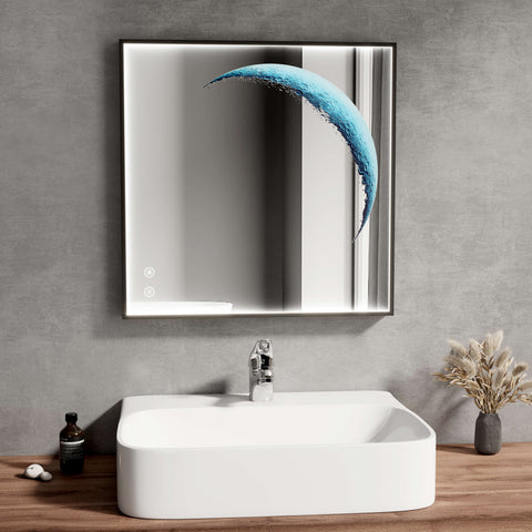 EMKE Badspiegel EMKE LED Badspiegel mit Antibeschlag Rahmenloser
