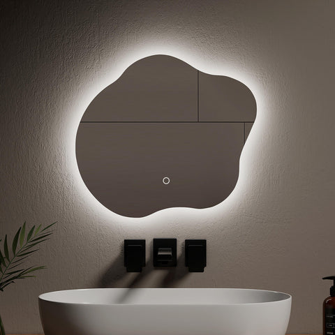 EMKE Badspiegel Kleiner LED Badspiegel mit Beleuchtung