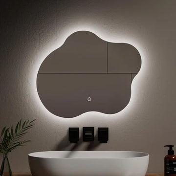 LED-Badezimmerspiegel mit Anti-Beschlag, Touch-Steuerung & 3 Lichtfarben, rahmenloses Design