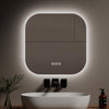 LED-Badezimmerspiegel mit 3 Lichtfarben & Memory-Funktion, rahmenloses Softcube-Design