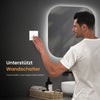 LED-Badezimmerspiegel mit 3 Lichtfarben & Memory-Funktion, rahmenloses Softcube-Design