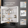 Spiegelschrank mit LED-Beleuchtung, Steckdose & Soft-Close, 1 Tür links angeschlagen