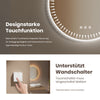 Runder LED-Badspiegel mit Touch-Steuerung, Antibeschlag & dimmbarem Licht