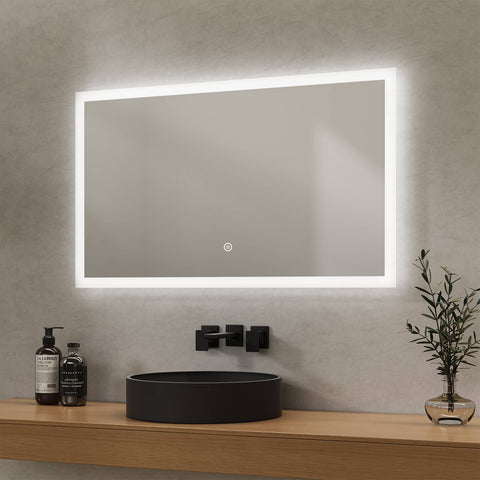 NLM03 LED Badspiegel mit Schaltfläche Berühren,Multifunktionaler