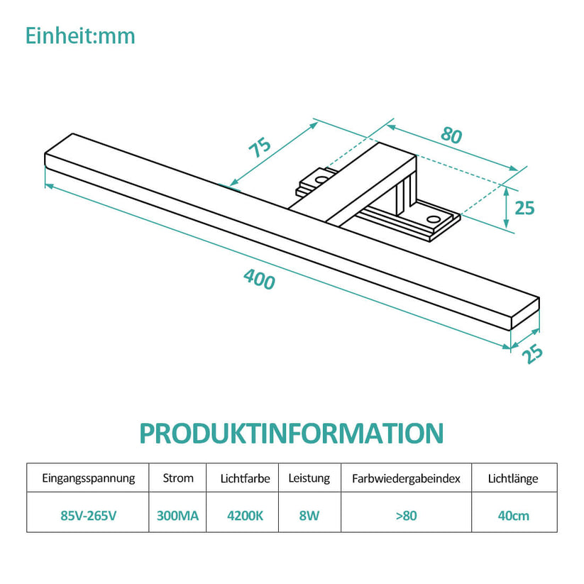 LED-Spiegelleuchte mit Neutralweißem L08 - Bild 8