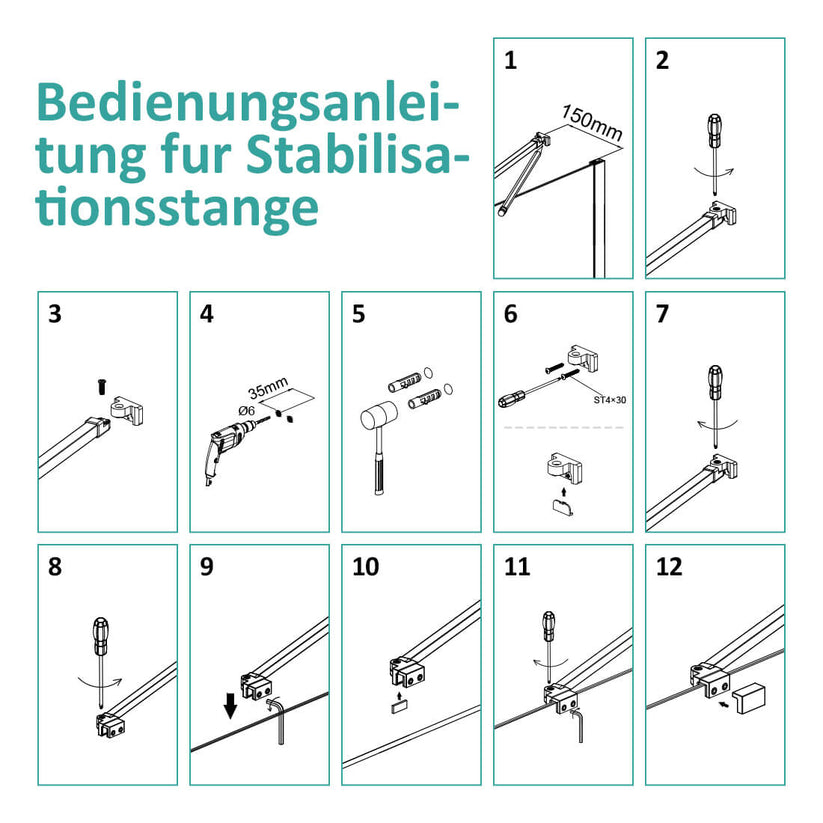 Duschwand-Stabilisator TFSB - Bild 2