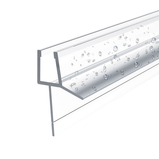 Duschdichtung mit Spritzwasserschutz, passend für 4–6 mm Glas