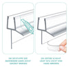 Duschdichtung mit Spritzwasserschutz, passend für 4–6 mm Glas