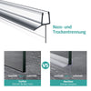 Duschdichtung mit Spritzwasserschutz, passend für 4–6 mm Glas
