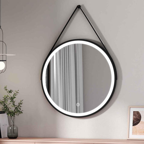 OLM03 Dekorativer Rahmenlosen Runder Badezimmerspiegel mit Beleuchtung I