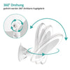 LED-Kosmetikspiegel mit 5fach-Vergrößerung, 360° drehbar & Saugnapfbefestigung