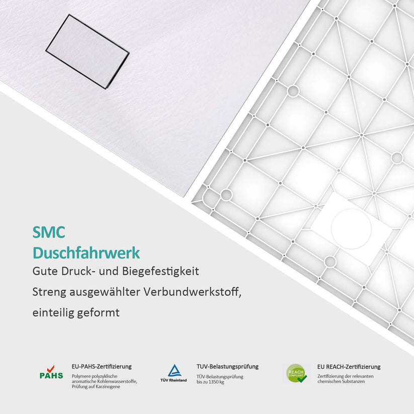 Duschwanne ST - Weiß / 90 x 140 x 2.6 cm - Bild 6