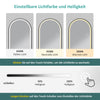 Ganzkörperspiegel mit LED-Beleuchtung & Aluminiumrahmen – dimmbar, 3 Lichtfarben, Stand- & Wandspiegel