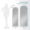 Ganzkörperspiegel mit LED-Beleuchtung & Aluminiumrahmen – dimmbar, 3 Lichtfarben, Stand- & Wandspiegel