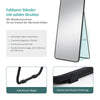 Ganzkörperspiegel mit stabilem Standfuß & Aluminiumrahmen, ohne Beleuchtung