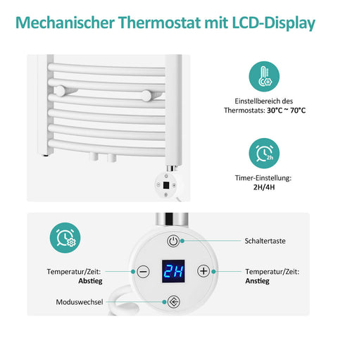 EMKE Heizstab „THE2“ mit Thermostat (LCD-Display)