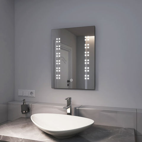 LM24 Badspiegel mit Beleuchtung, Wandspiegel, horizontal