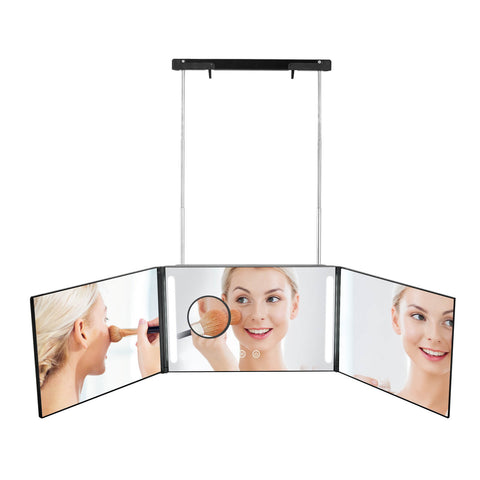 EMKE 360 Grad Spiegel zum Aufhängen - Trifold Kosmetikspiegel mit