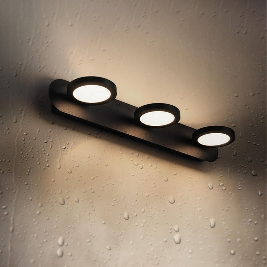 LED Spiegelleuchte mit 360° drehbaren Köpfen & warmweißem Licht, IP20