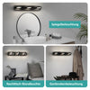 LED Spiegelleuchte mit 360° drehbaren Köpfen & warmweißem Licht, IP20