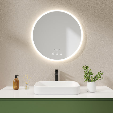 OLM08 Runder Wandspiegel, Badezimmerspiegel, Dekorative Spiegel, LED  Kosmetikspiegel