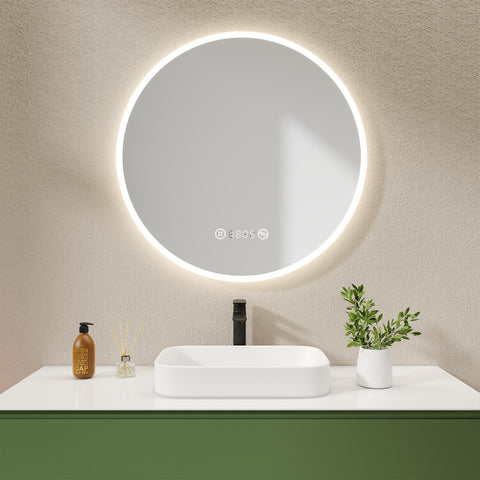 OLM08 Runder Wandspiegel, Badezimmerspiegel, Dekorative Spiegel