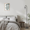 Stehlampe mit Glasschirm, Fußschalter & E27-Fassung