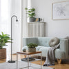 Stehlampe mit Glasschirm, Fußschalter & E27-Fassung