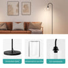 Stehlampe mit Glasschirm, Fußschalter & E27-Fassung