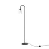 Stehlampe mit Glasschirm, Fußschalter & E27-Fassung