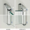 EMKE 3-teilig Faltbar Badewanne Duschwand mit 6mm Sicherheitsglas NANO einfach-Reinigung