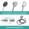 EMKE Schwarz/Chrom Edelstahlschlauch, Standard-Größe G1/2'', Hochflexibel, Korrosionsbeständig, Hochtemperaturbeständig, Knotenfest